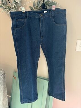 Men's KEY 42x30 Dark Blue Jeans - Comfortable Straight Fit